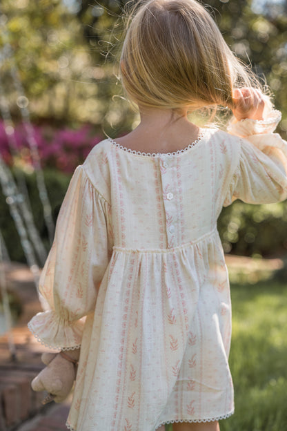 Girls Clara Dress - Heirloom Rose