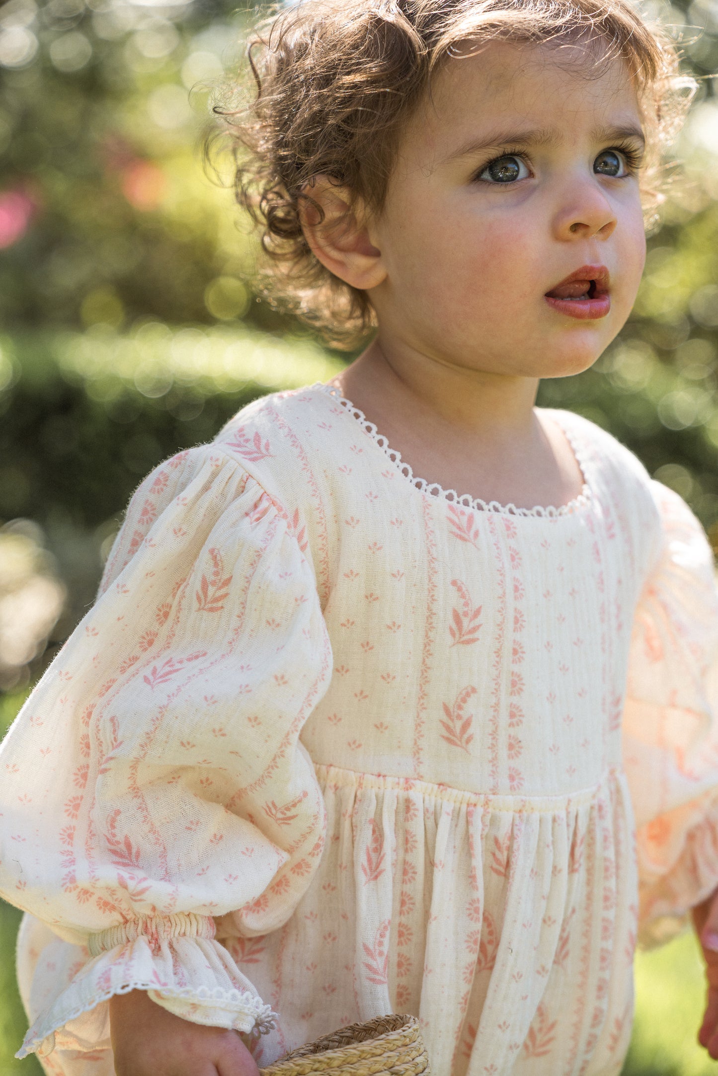 Girls Clara Organic Cotton Romper - Heirloom Rose
