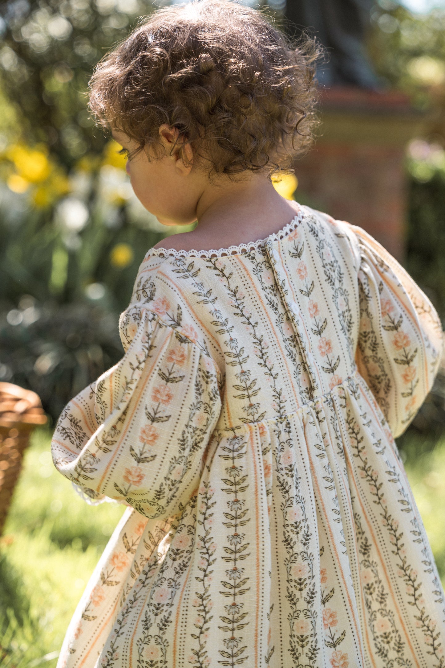 Girls Clara Dress - Eden Stripe Natural