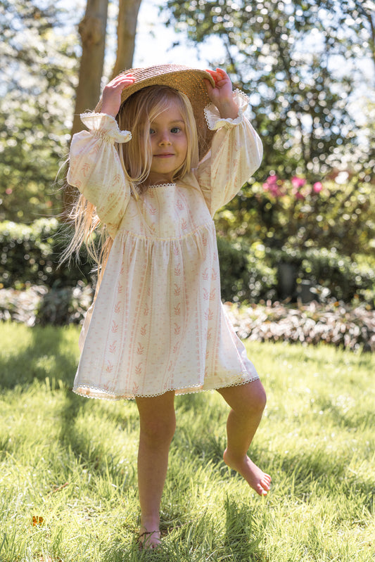 Girls Clara Dress - Heirloom Rose