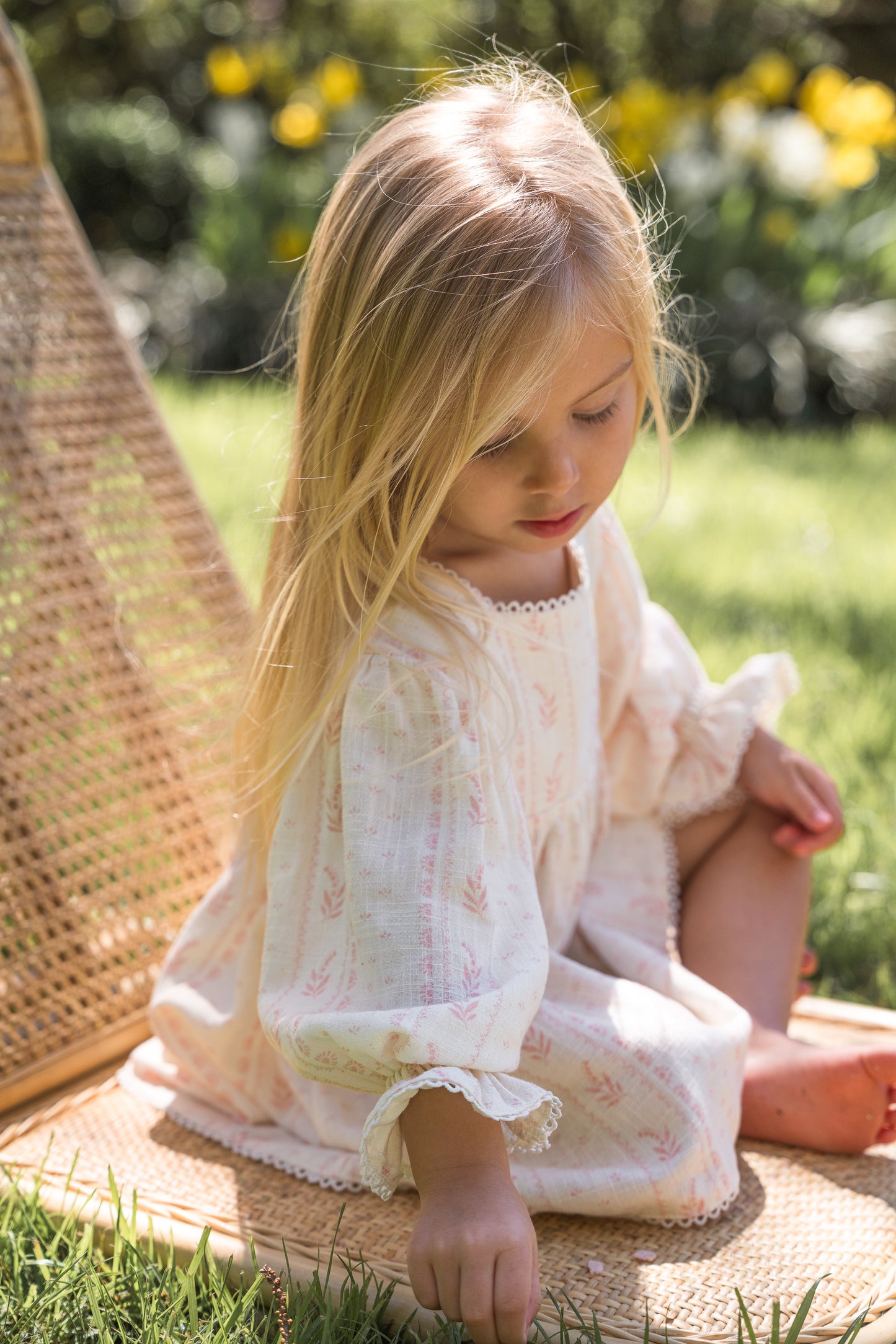 Girls Clara Dress - Heirloom Rose
