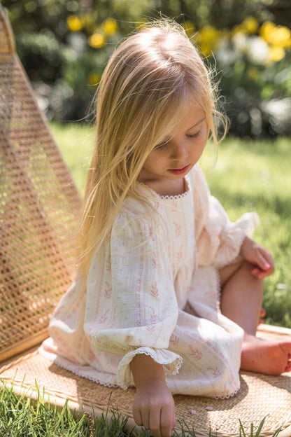 Girls Clara Dress - Heirloom Rose