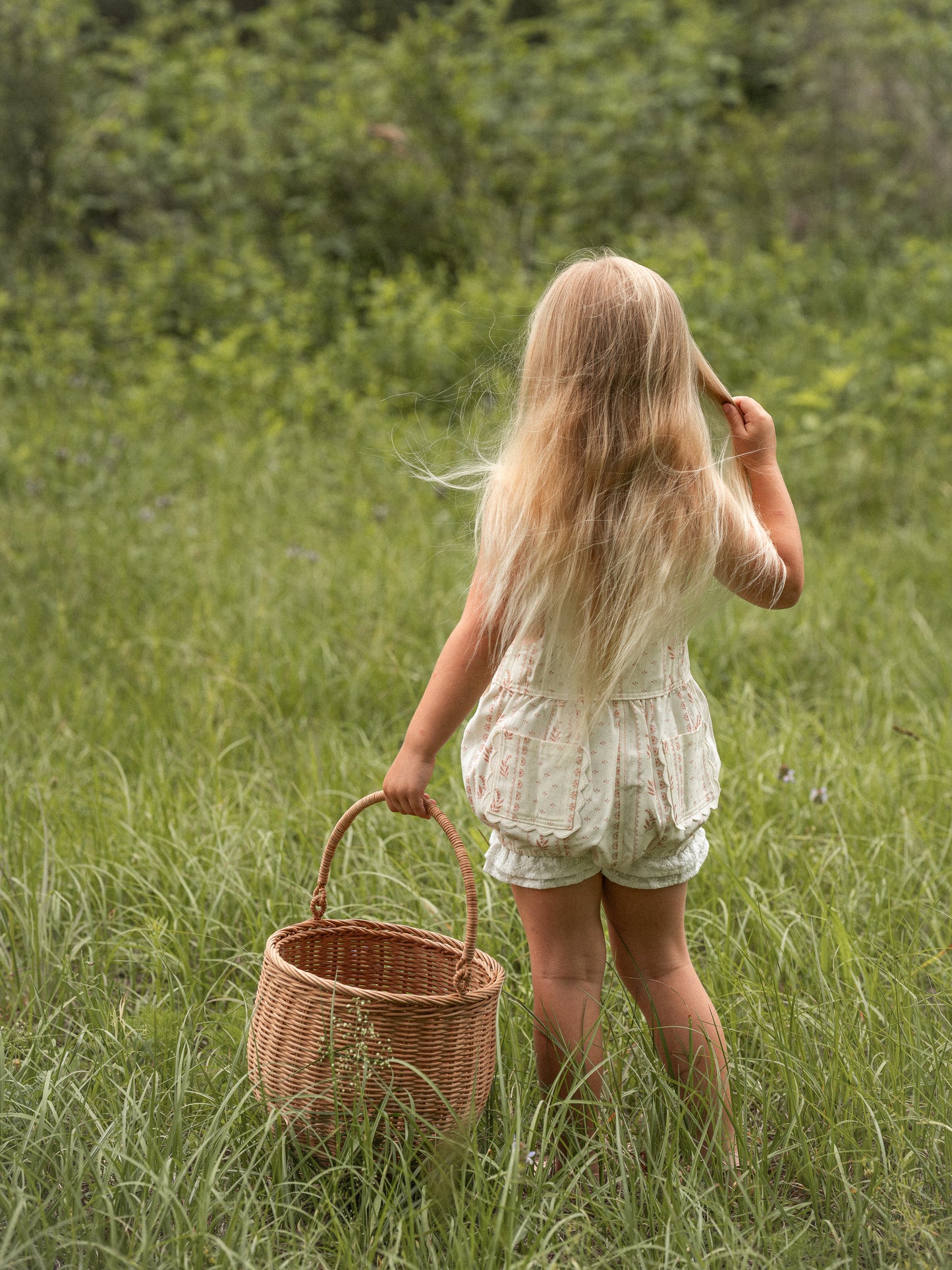 Girls Poppy Lace Shortalls - Heirloom Rose
