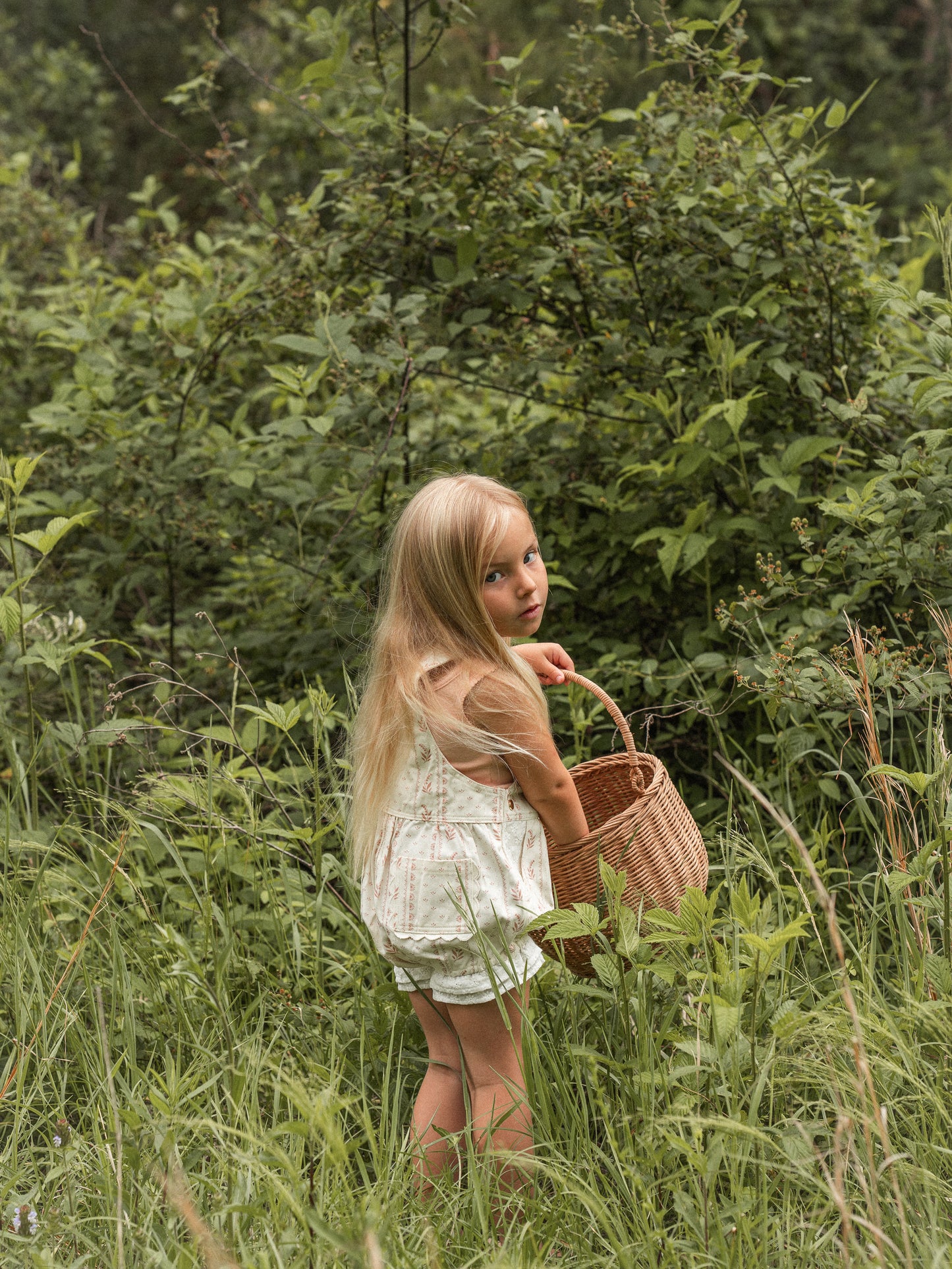 Girls Poppy Lace Shortalls - Heirloom Rose