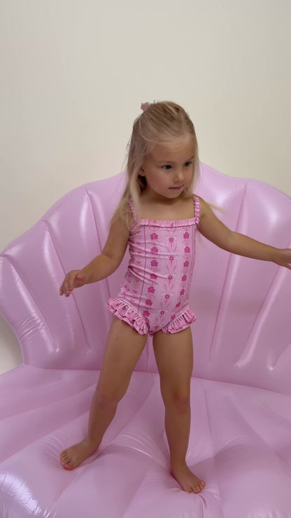 Girls Eden One Piece Swimsuit - Parfait Pop